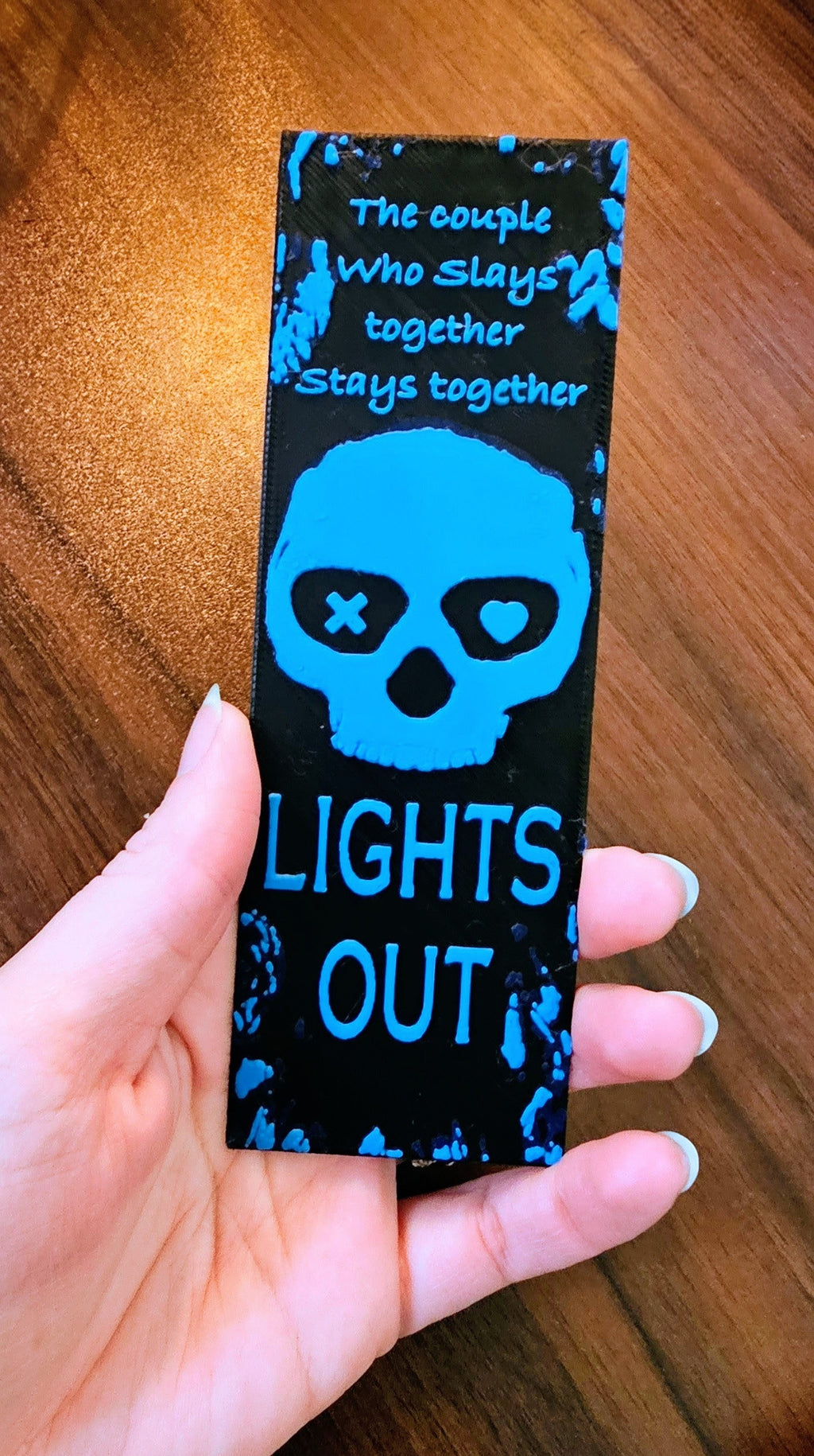 Lights Out Inspired Skull Bookmark