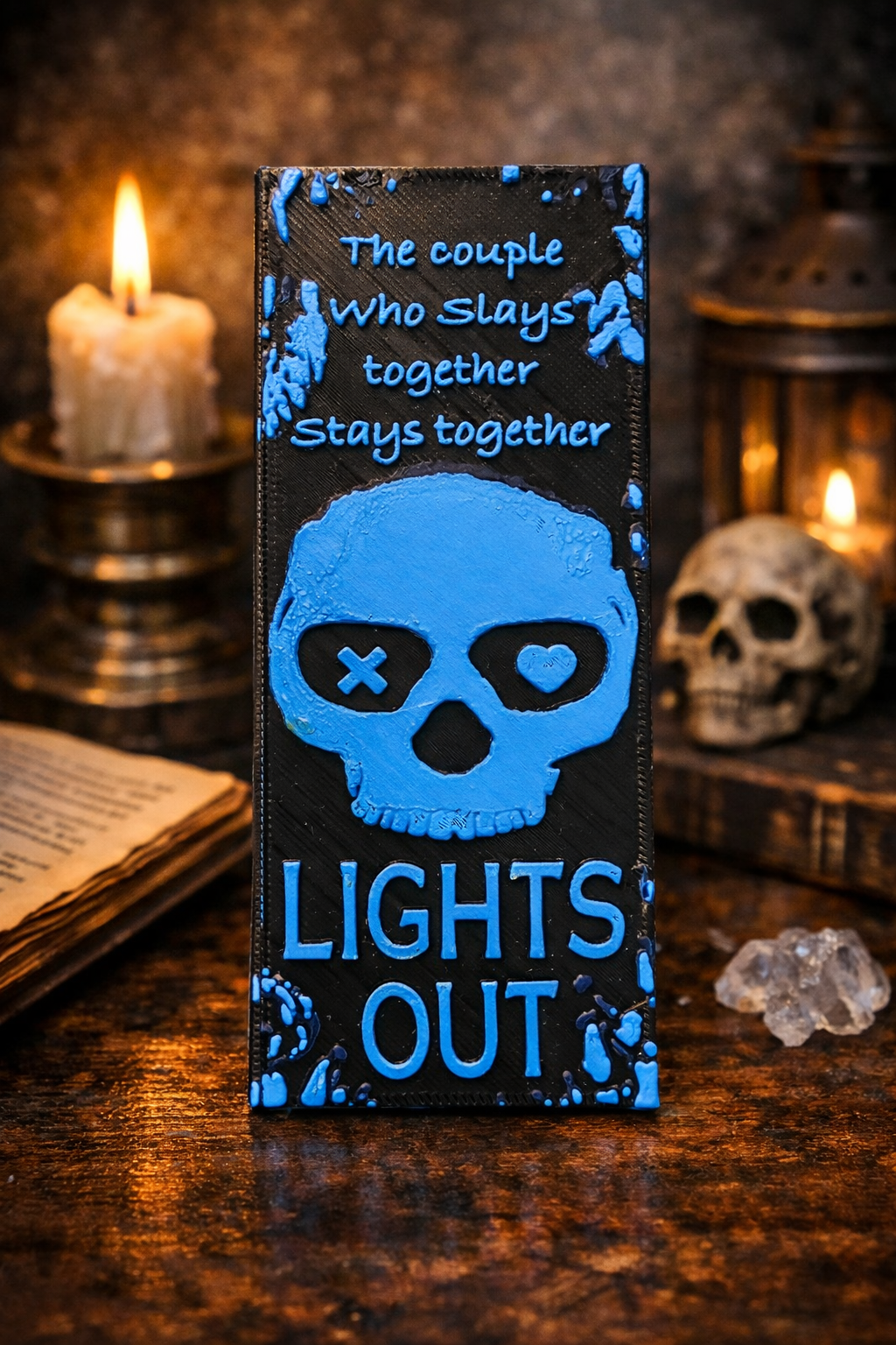 Lights Out Inspired Skull Bookmark