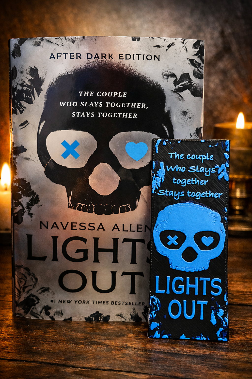 Lights Out Inspired Skull Bookmark